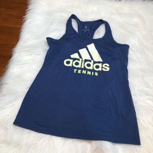 Adidas Tennis Climalite Tank Blue Yellow Medium